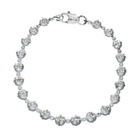 Genuine Navajo Sterling Silver Bead Bracelet X10717